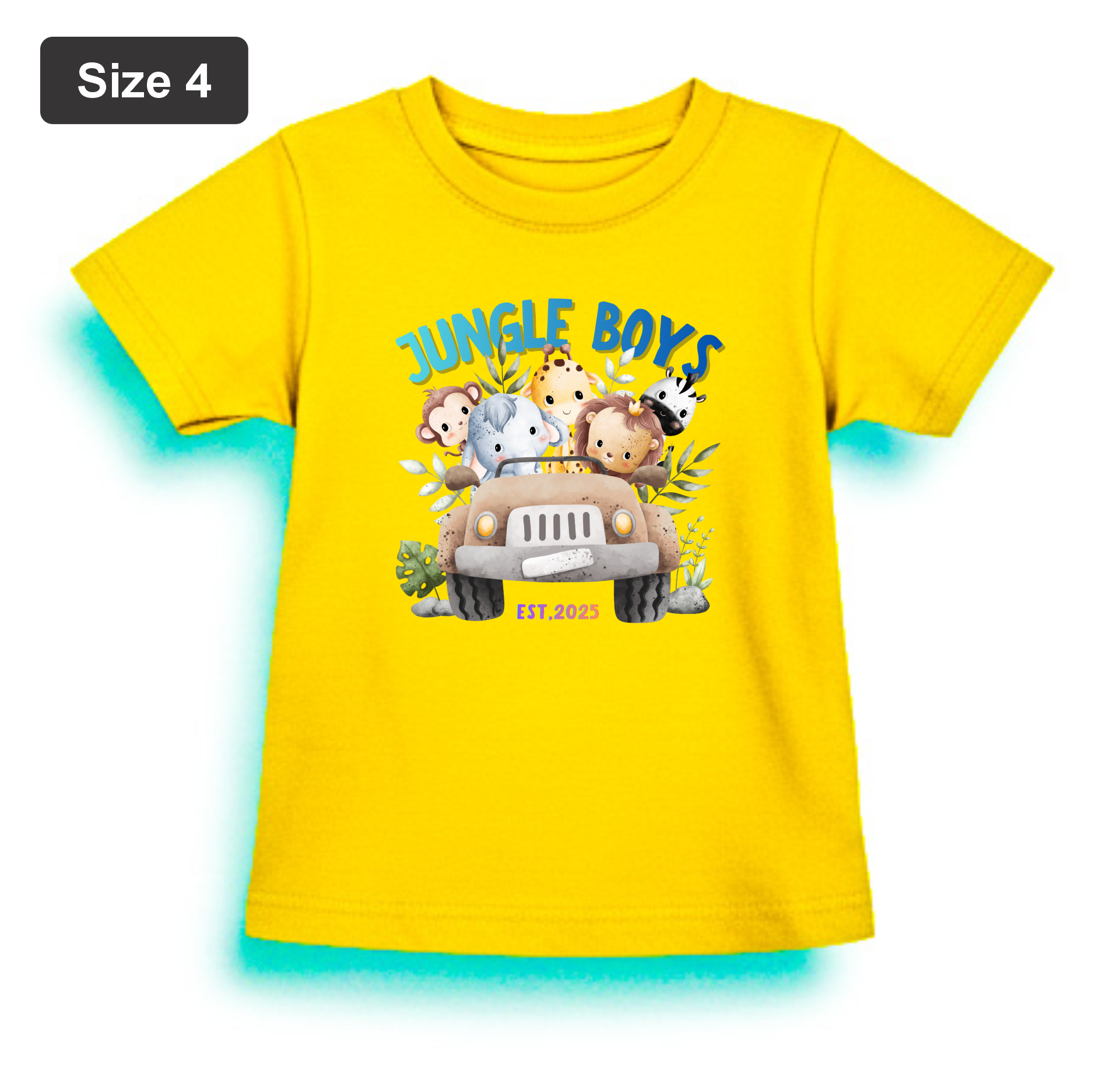 DTF Printed - Kids Unisex - T-Shirts with Beautiful 5 colors with 3 sizes