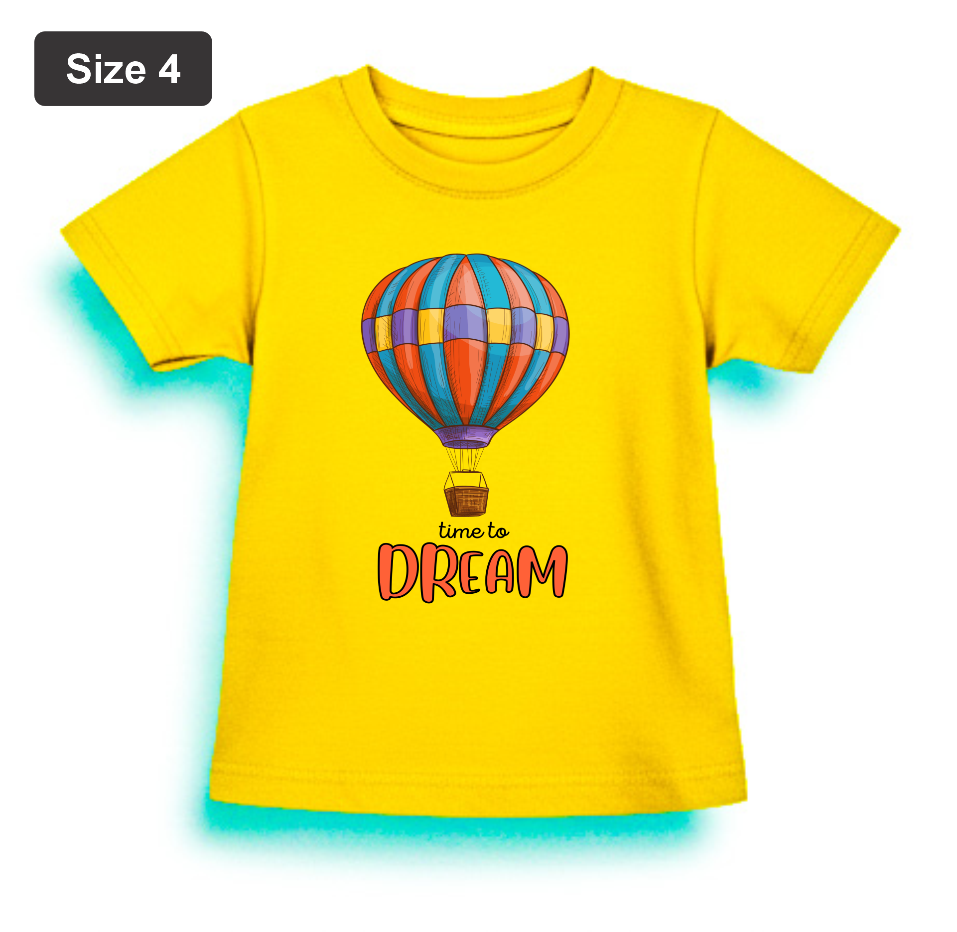 DTF Printed - Kids Unisex - T-Shirts with Beautiful 5 colors with 3 sizes
