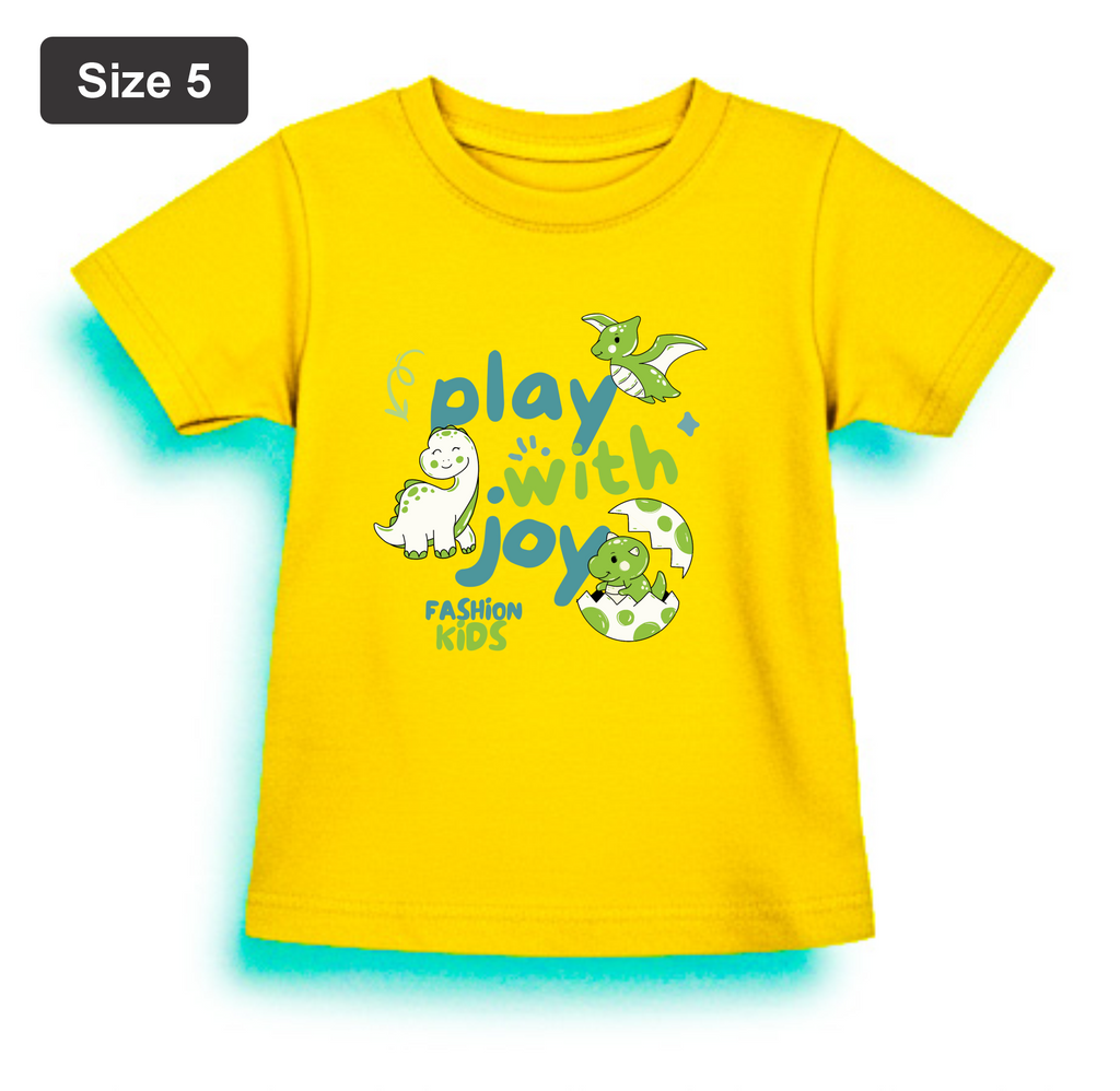 DTF Printed - Kids Unisex - T-Shirts with Beautiful 5 colors with 3 sizes