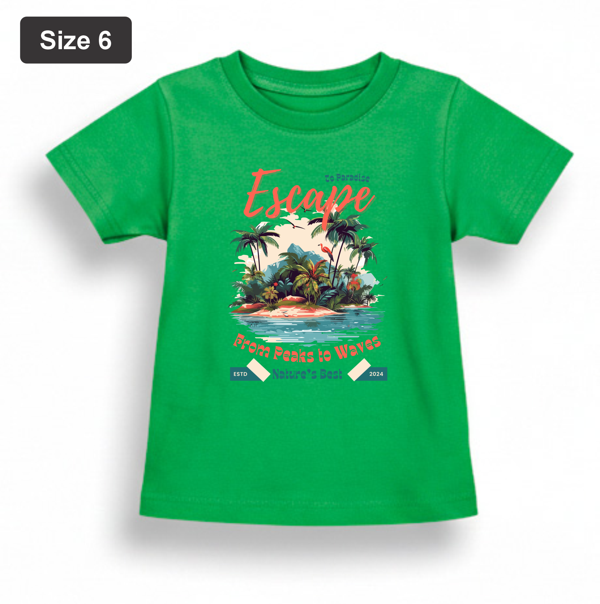 DTF Printed - Kids Unisex - T-Shirts with Beautiful 5 colors with 3 sizes